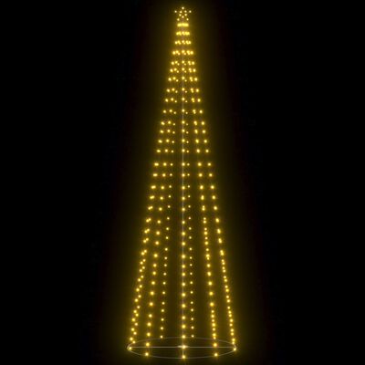 vidaXL Decorațiune brad Crăciun conic 330 LED-uri alb cald 100x300 cm