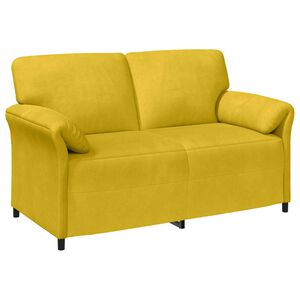 vidaXL Canapea cu 2 locuri Galben 158 x 83 x 95 cm Catifea