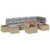 vidaXL Set de canapele pentru grădină 8 buc. Bej Rattan poli