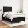 vidaXL Pat box spring cu saltea, negru, 120x190 cm, catifea