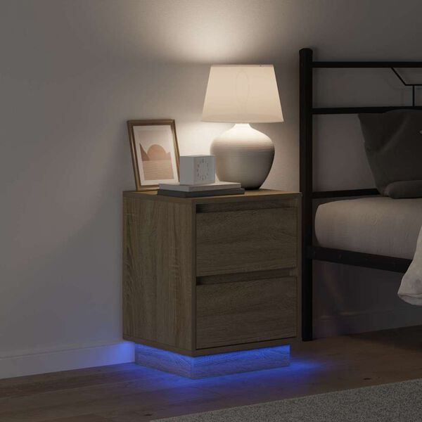 vidaXL Dulap de noapte Stejar Sonoma 39 x 34,5 x 50 cm Lemn compozit