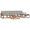 vidaXL Set de canapele de exterior 6 pcs Gri natural și deschis