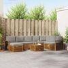 vidaXL Set canapea sectională cu pernă 9 pcs Gri natural și deschis