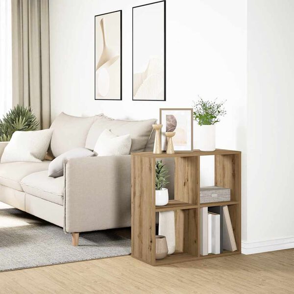 vidaXL Bibliotecă/separator, stejar artizanal, 69,5x29x69,5 cm, lemn