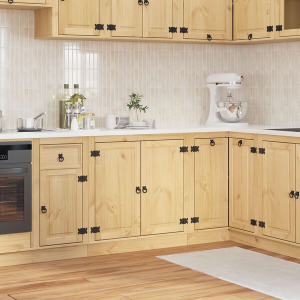 vidaXL Dulap cu ușă SKI Maro Miere 80 x 46 x 81,5 cm Lemn de pin masiv