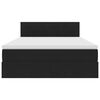 vidaXL Pat cu storage cu saltea Negru 140 x 190 cm Catifea