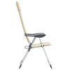 vidaXL Scaune de camping pliante, 2 buc., crem, aluminiu