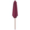 vidaXL Umbrelă de soare de exterior, st&acirc;lp lemn, roșu bordo, 270 cm