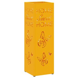 vidaXL Stand pentru Umbrele de Plouă Muștar 15,5 x 15,5 x 49 cm Oțel