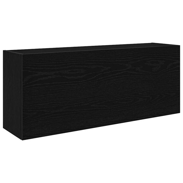 vidaXL Dulap de perete de baie, negru, 100x25x40 cm, lemn prelucrat
