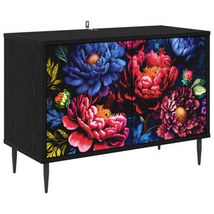vidaXL Cabinet TV KIEL 69 x 33 x 50,5 cm Stejar Negru Lemn prelucrat