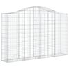 vidaXL Coșuri gabion arcuite 13 buc, 200x30x120/140cm, fier galvanizat