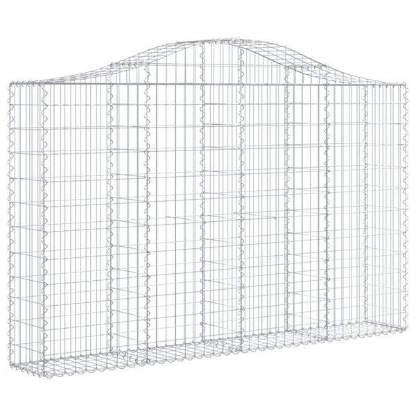 vidaXL Coșuri gabion arcuite 13 buc, 200x30x120/140cm, fier galvanizat