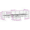 vidaXL Set canapea de grădină, 7 piese, lemn de pin tratat
