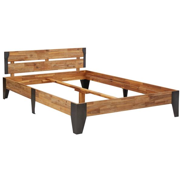 vidaXL Cadru de pat, 160 x 200 cm, lemn masiv acacia cu finisaj periat