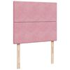 vidaXL Pat box spring cu saltea, roz, 120x200 cm, catifea