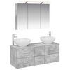 vidaXL Set de mobilier pentru baie 4 buc. Gri Beton