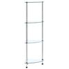 vidaXL Raft cu 4 niveluri transparent, 30x30x100 cm, sticlă securizată