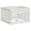 vidaXL Spațiu de joacă pentru c&acirc;ini cu 4 panouri Alb 91 x 91 x 58 cm