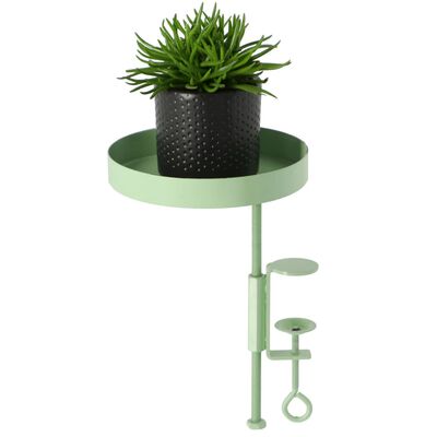 Esschert Design Tavă pentru plante cu clemă, verde, rotund, S