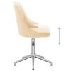 vidaXL Scaune de sufragerie pivotante 6 buc, crem, catifea