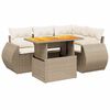 vidaXL Set canapele de grădină cu perne, 5 piese, bej, poliratan