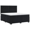 vidaXL Pat boxspring cu saltea cu headboard Negru 140 x 190 cm Catifea