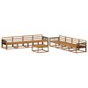 vidaXL Set de canapele de exterior 9 pcs natural Lemn Solid de Acacia