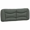 vidaXL Pernă pentru tăblie de pat, Hvar, gri &icirc;nchis, 137 cm, material textil