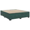 vidaXL Pat box spring cu saltea, verde &icirc;nchis, 180x200 cm, catifea
