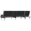 vidaXL Canapea extensibilă &icirc;n formă de L gri 255x140x70 cm piele eco