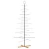 vidaXL Brad de Crăciun din metal cu bază din lemn, negru, 210 cm