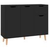 vidaXL Servantă, negru, 90x30x72 cm, lemn prelucrat