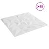 vidaXL Panouri de perete 48 buc. alb 50x50 cm XPS 12 m&sup2; ametist