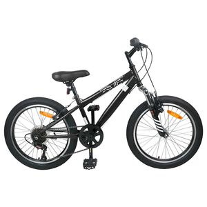 vidaXL Kids Mountain Bike 20 Inci 6-Speed pentru 5-8 ani Negru