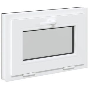 vidaXL Fereastră pentru subsol RISOR 60 x 40 cm PVC și Sticlă Antracit