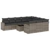 vidaXL Set canapele de grădină cu perne, 11 piese, gri, poliratan