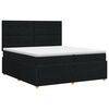 vidaXL Pat boxspring cu saltea Negru 160 x 200 cm Țesătură