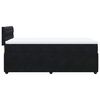 vidaXL Pat box spring cu saltea, negru, 90x200 cm, catifea