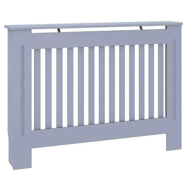 vidaXL Capac pentru radiator 2 pcs Gri 112 x 19 x 81,5cm Lemn compozit