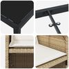 vidaXL Set de masă pentru grădină cu pernă 9 pcs Bej poliratan