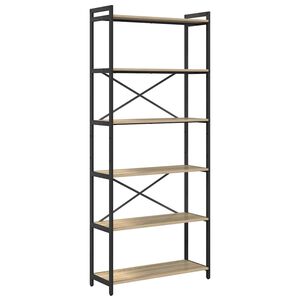 vidaXL Raft pentru cărți Stejar Sonoma 40 x 30 x 85 cm Lemn compozit