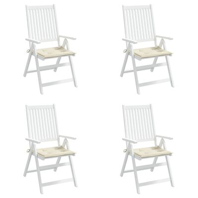 vidaXL Perne scaune de grădină 4 buc. crem 50x50x3 cm țesătură Oxford