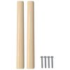 vidaXL M&acirc;nere drepte 2 pcs Culoare lemn natural 130 x 25 x 30 mm