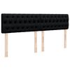 vidaXL Pat box spring cu saltea, negru, 180x200 cm, catifea