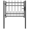 vidaXL Poartă de gard HORST 100 x 75 cm Metal Negru Blocat