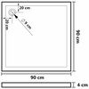 vidaXL Cădiță de duș pătrată din ABS, 90x90 cm