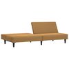 vidaXL Canapea extensibilă cu 2 locuri, maro, catifea