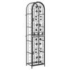 vidaXL Suport sticle vin 73 de sticle, negru 45x36x200 cm fier forjat