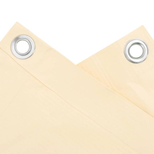 vidaXL Paravan de balcon, crem, 600x75 cm, PVC